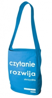 Torba bawełniana niebieska `czytanie rozwija skrzydła`